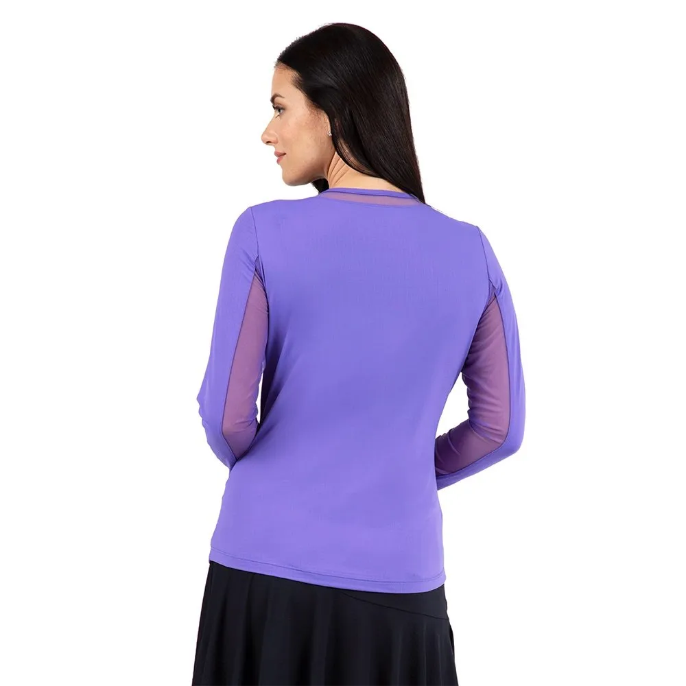 Ibkul Solid Long Sleeve Crew Neck Shirt (Women's)