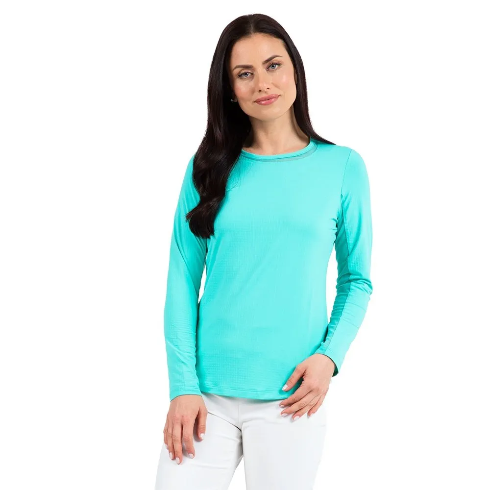 Ibkul Solid Long Sleeve Crew Neck Shirt (Women's)