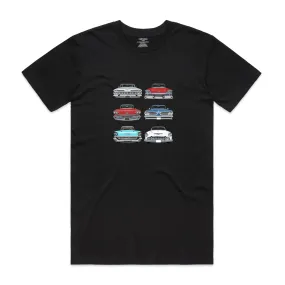 Isthatso Cotton Graphic T Shirt - USA Classic Cars - Black