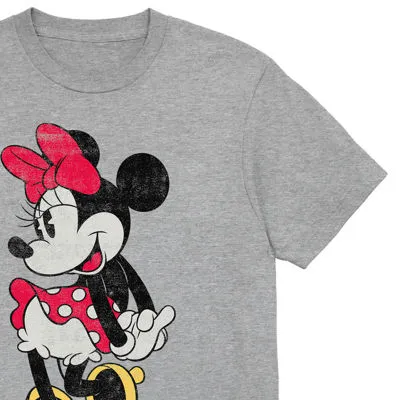 JCPenney Classic Minnie Mens Crew Neck Short Sleeve Regular Fit Mouse Graphic T-Shirt