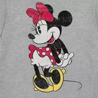 JCPenney Classic Minnie Mens Crew Neck Short Sleeve Regular Fit Mouse Graphic T-Shirt