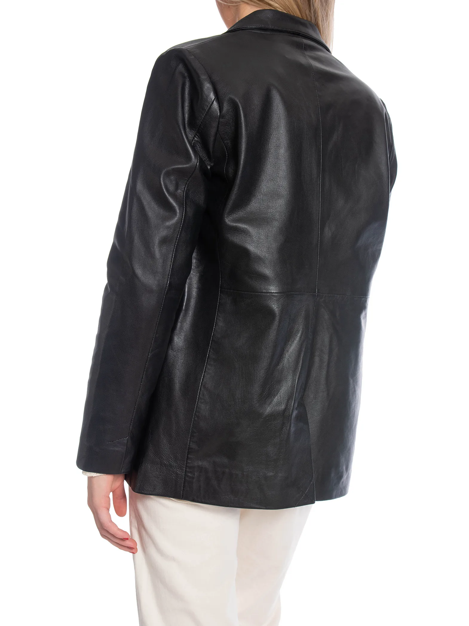 JOFAMA LEATHER BLAZER EMMA BLACK