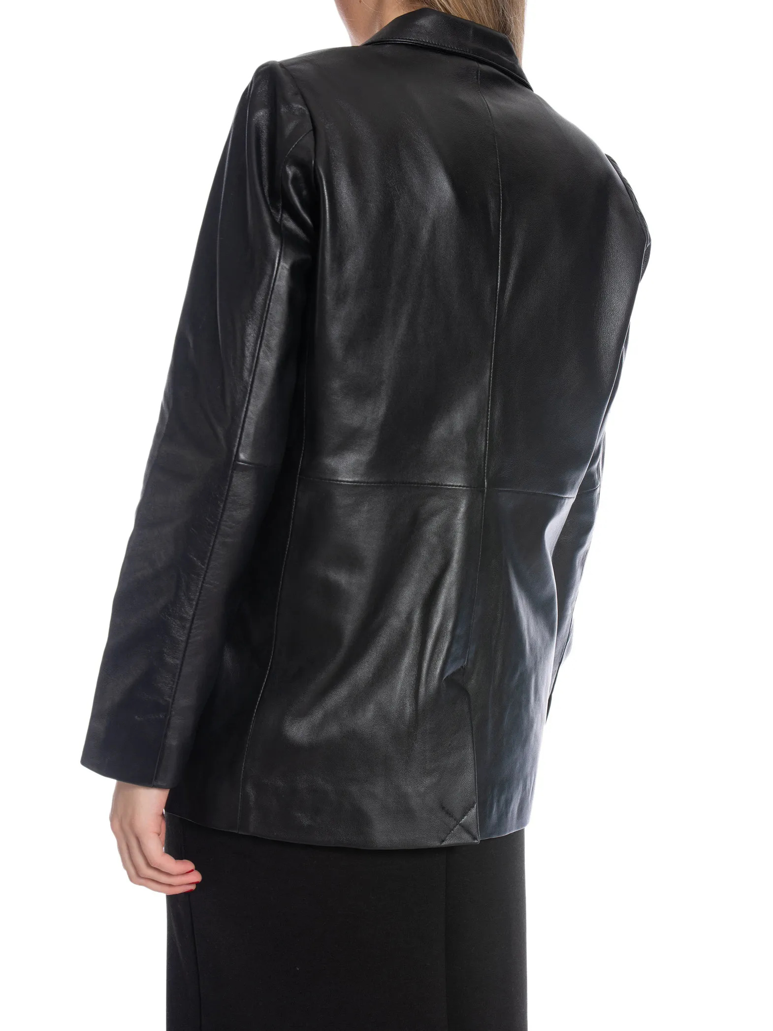 JOFAMA LEATHER BLAZER EMMA BLACK