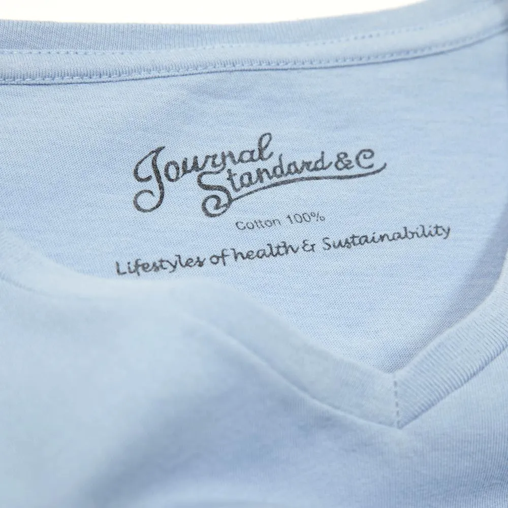 Journal Standard Deo Quick Solid V-Neck TeeBlue