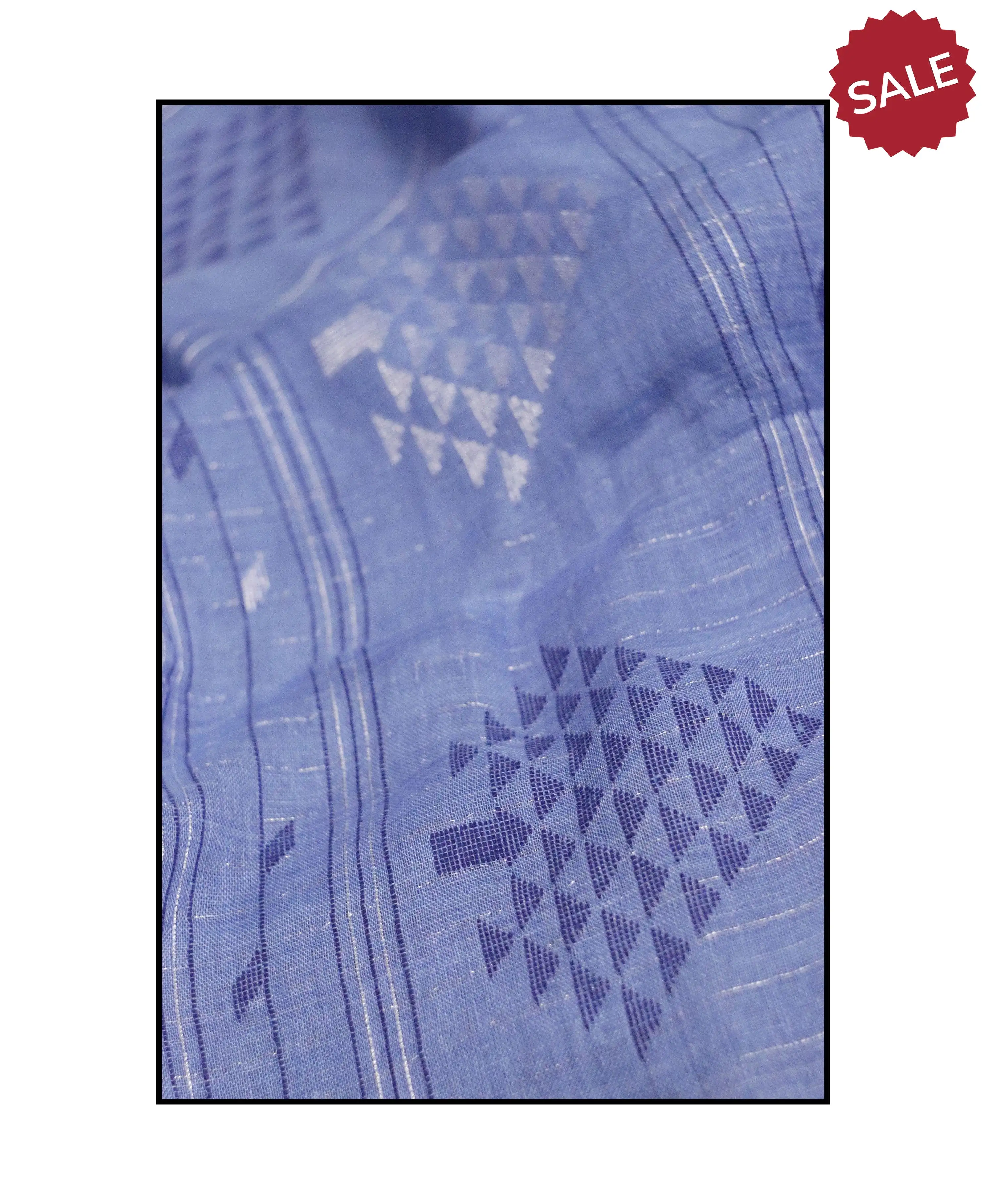 Kaisori Ekaya Akash Linen Jamdani saree