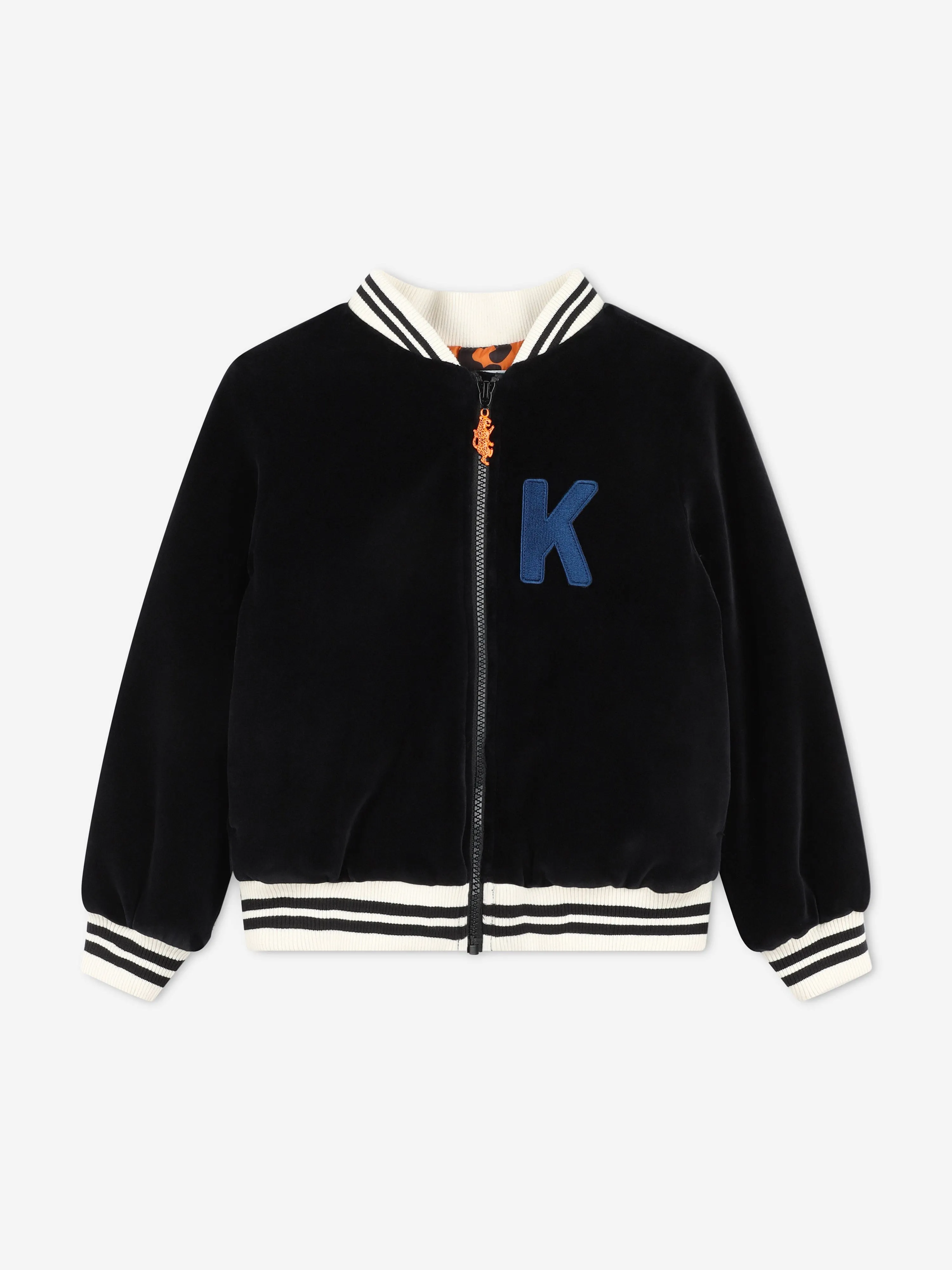 KENZO Girls Zip Up Jacket in Black