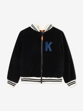 KENZO Girls Zip Up Jacket in Black