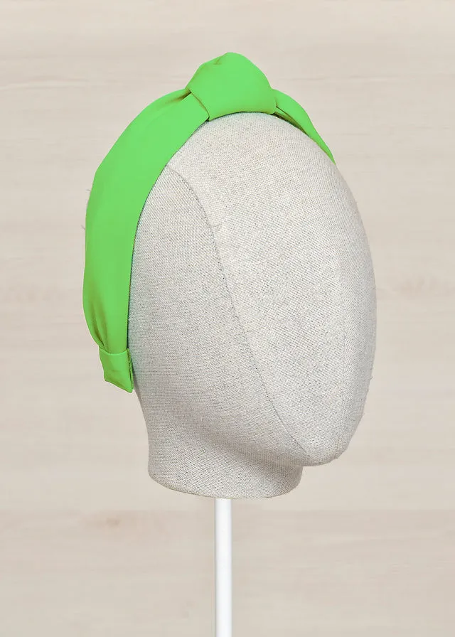 Knot Crepe Green Headband Girl