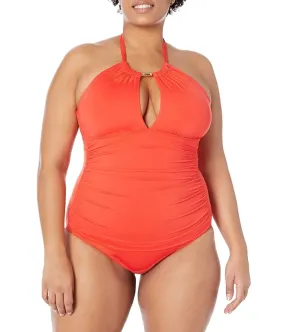 Lauren Ralph Lauren Beach Club Solid High Neck One-Piece Women's