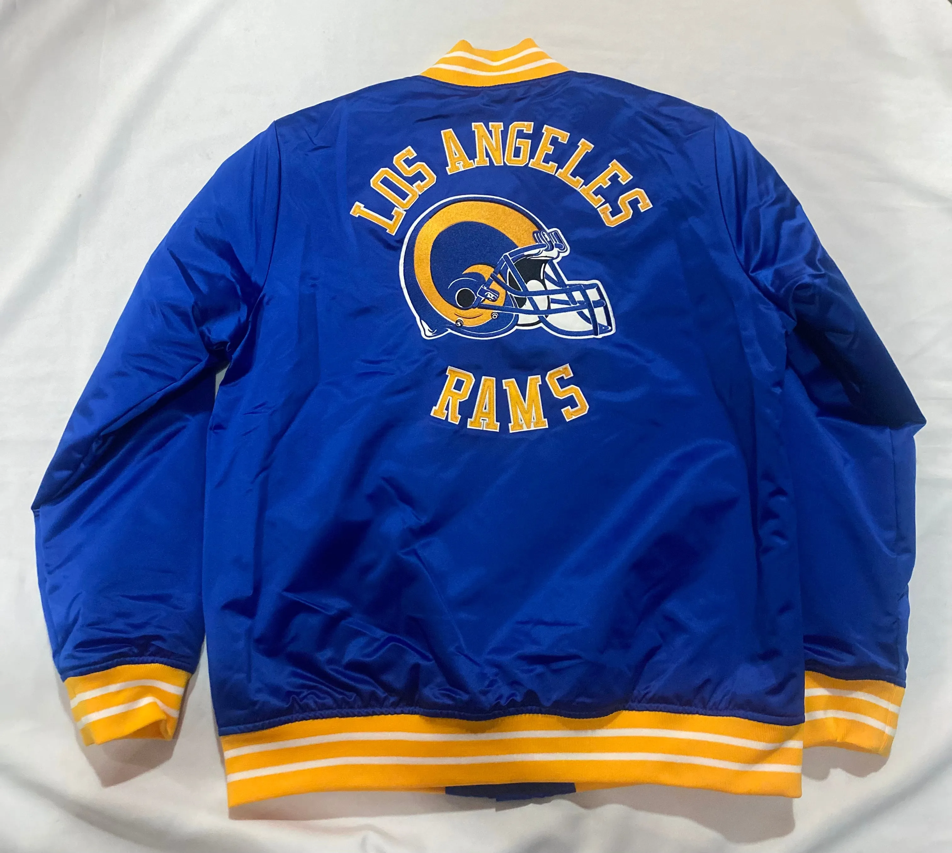 Los Angeles Rams NFL Mitchell & Ness Heavyweight Satin Mens Jacket