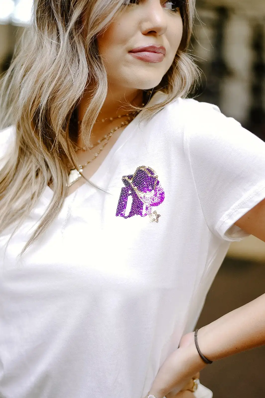 Louisiana Cowgirl Sequin Tee