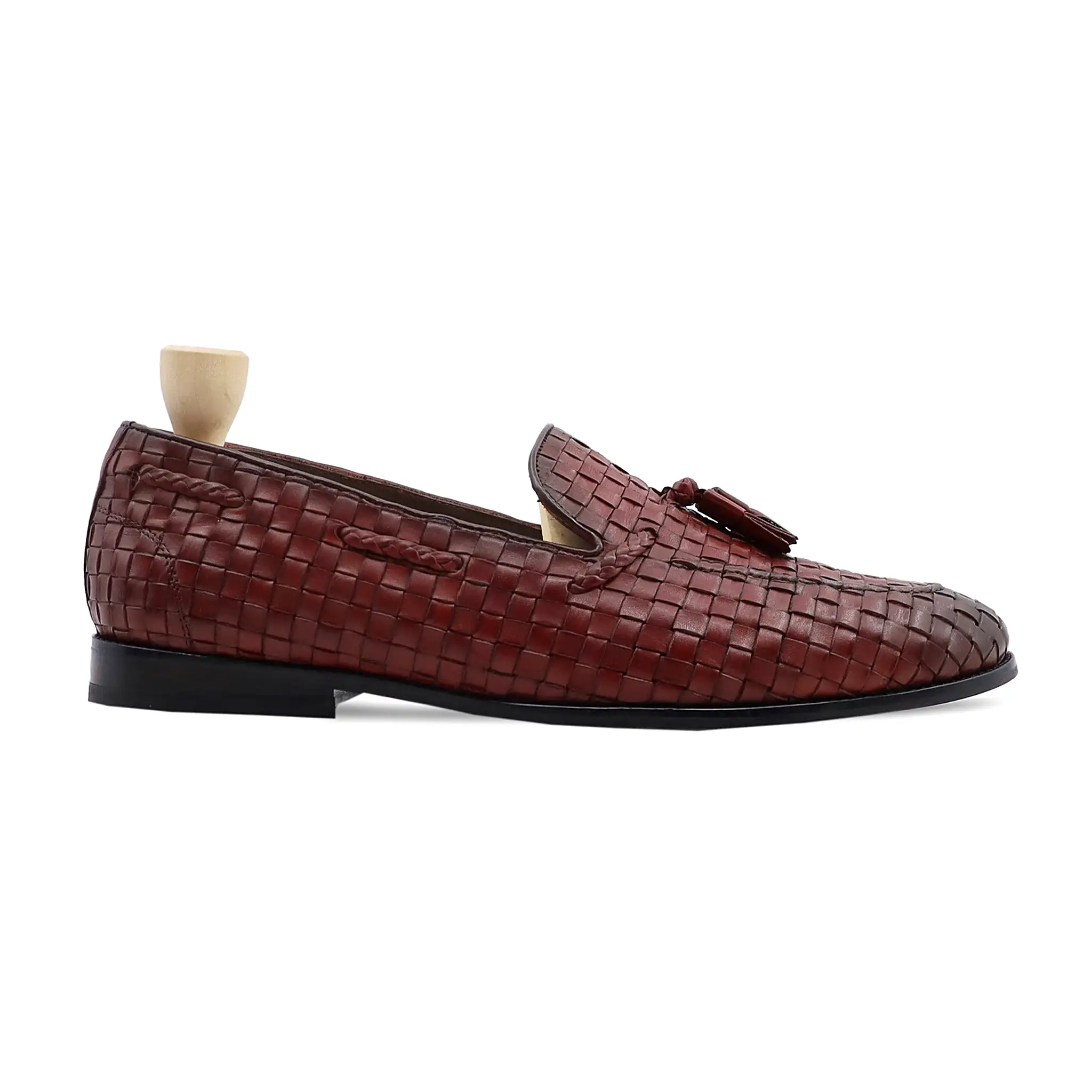 Louuisvlille - Men's Oxblood Hand Woven Leather Loafer