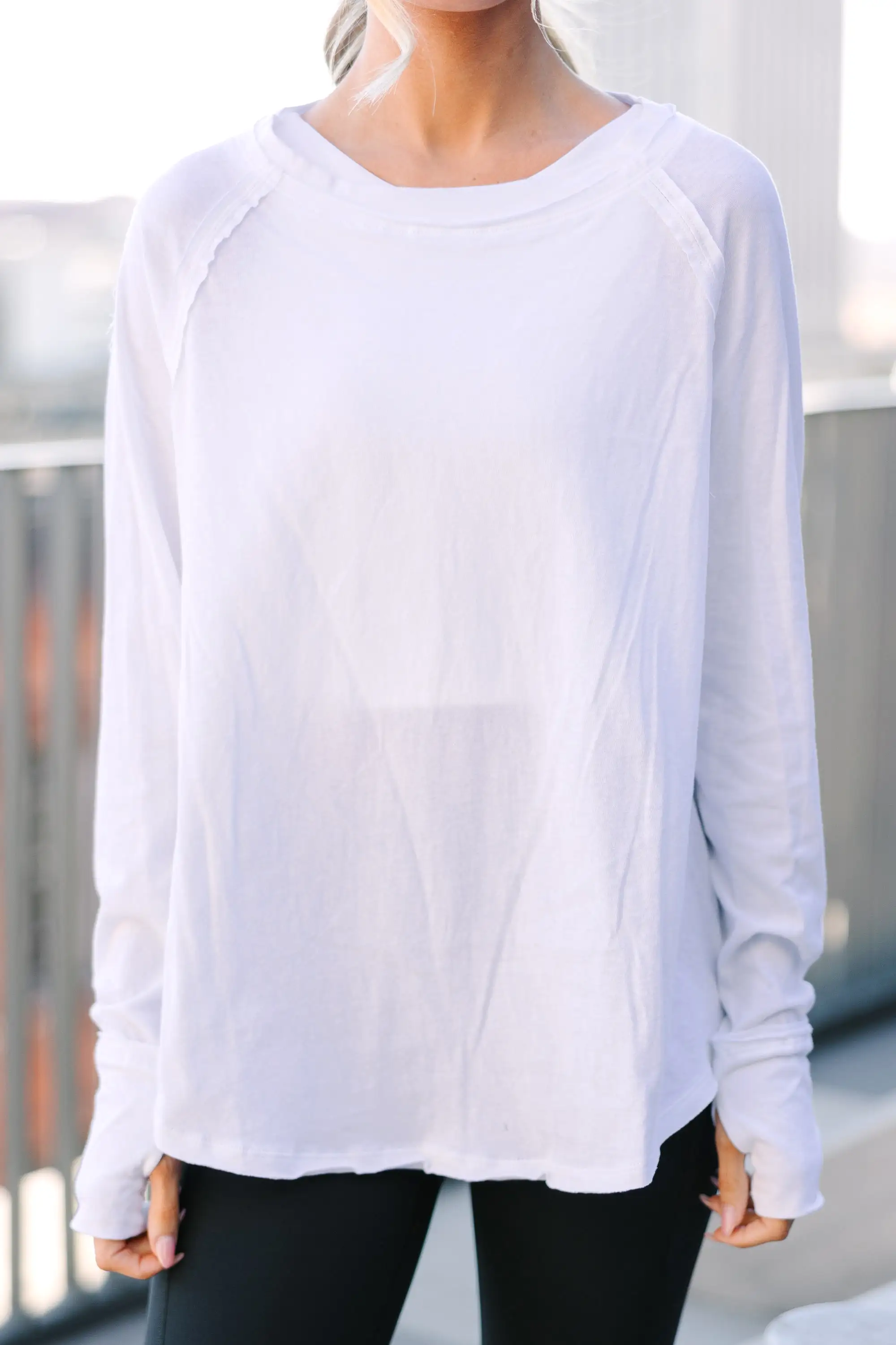 Make It Your Day White Raglan Top