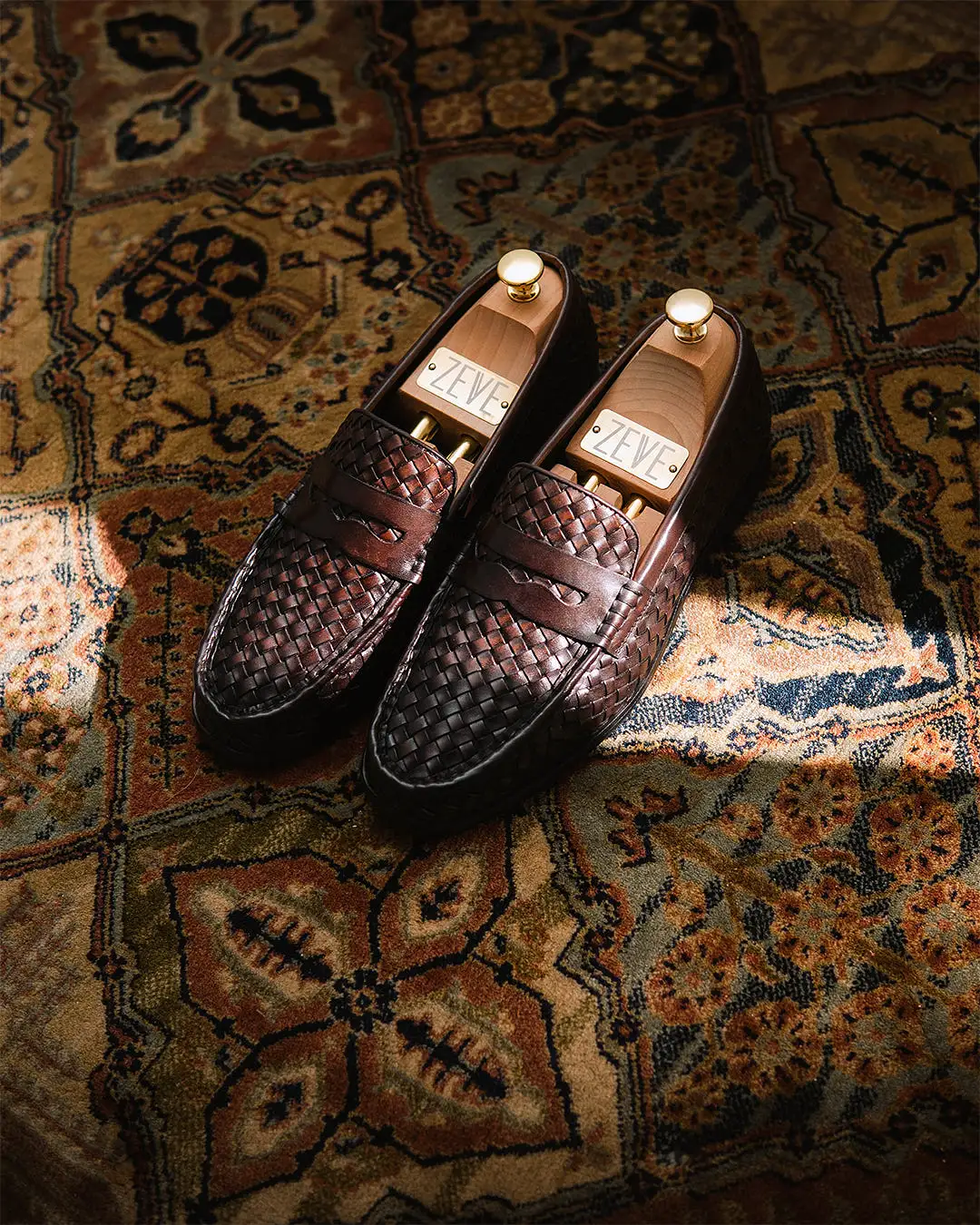 Marco Penny Loafer - Coffee Woven Leather