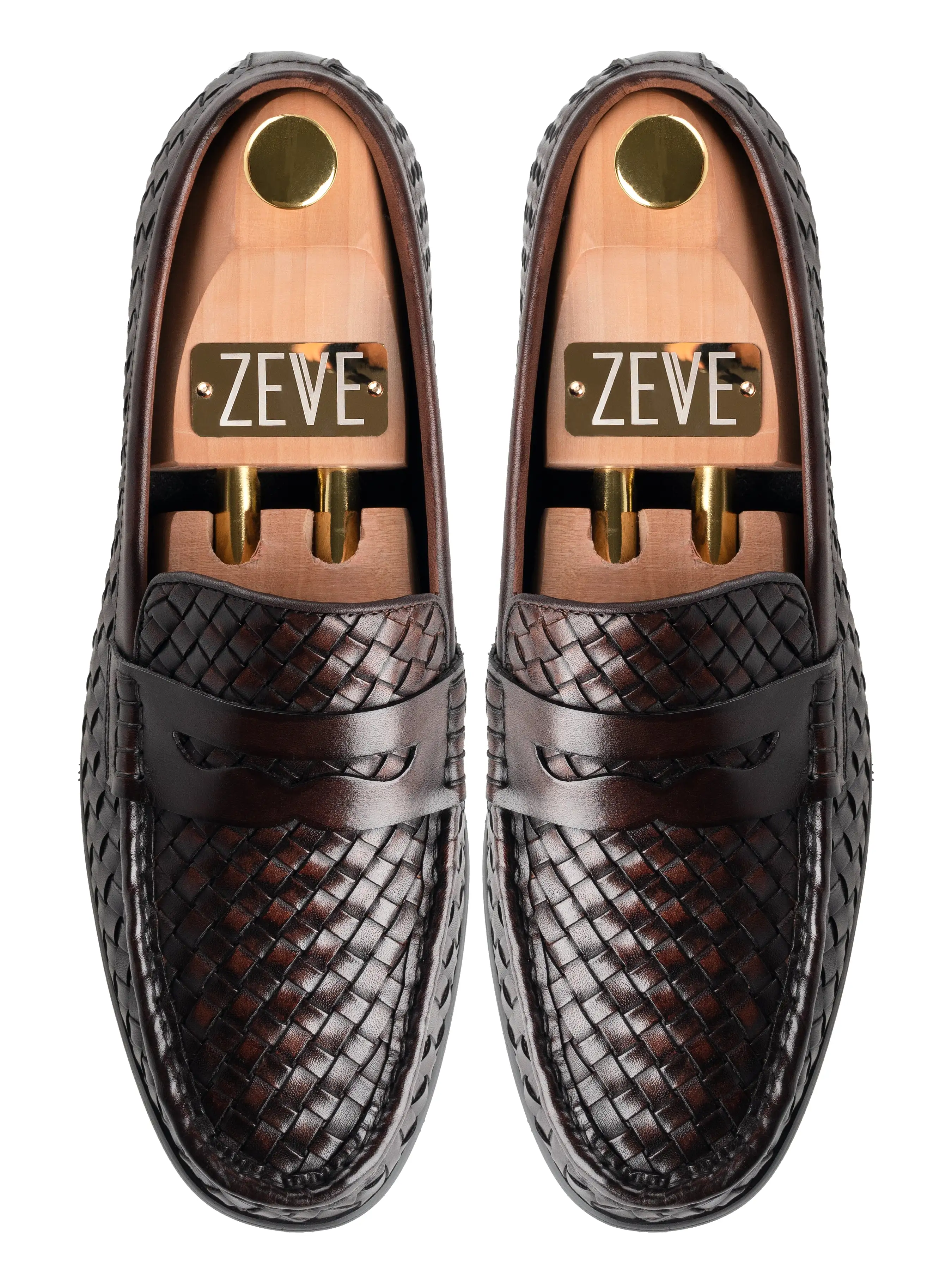 Marco Penny Loafer - Coffee Woven Leather