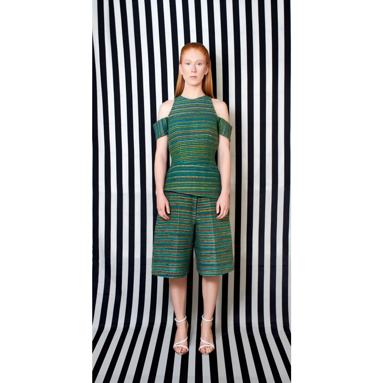 Nima Green Handwoven Culottes