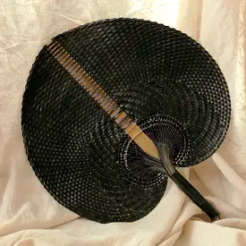 NOIR Balinese Woven Hand Fan