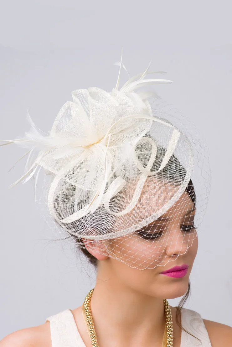 Noor Fascinator - Ivory