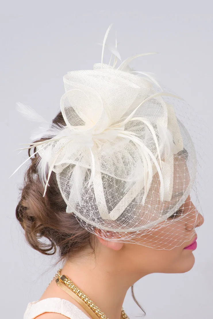 Noor Fascinator - Ivory