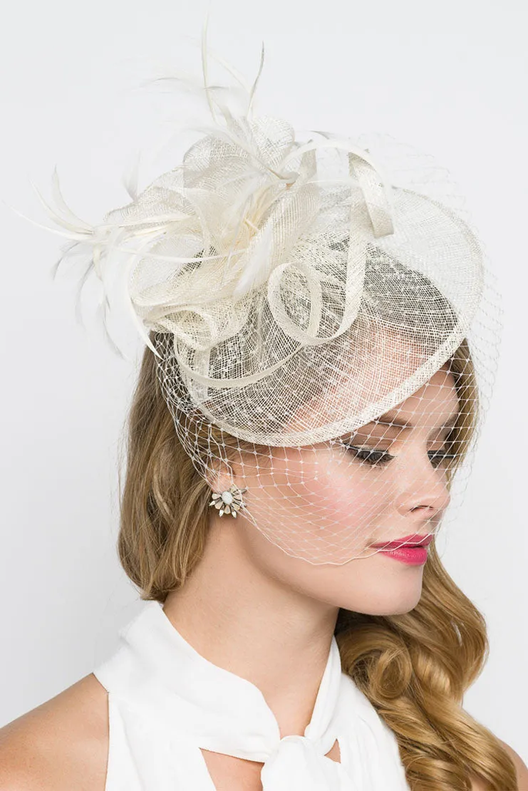 Noor Fascinator - Ivory