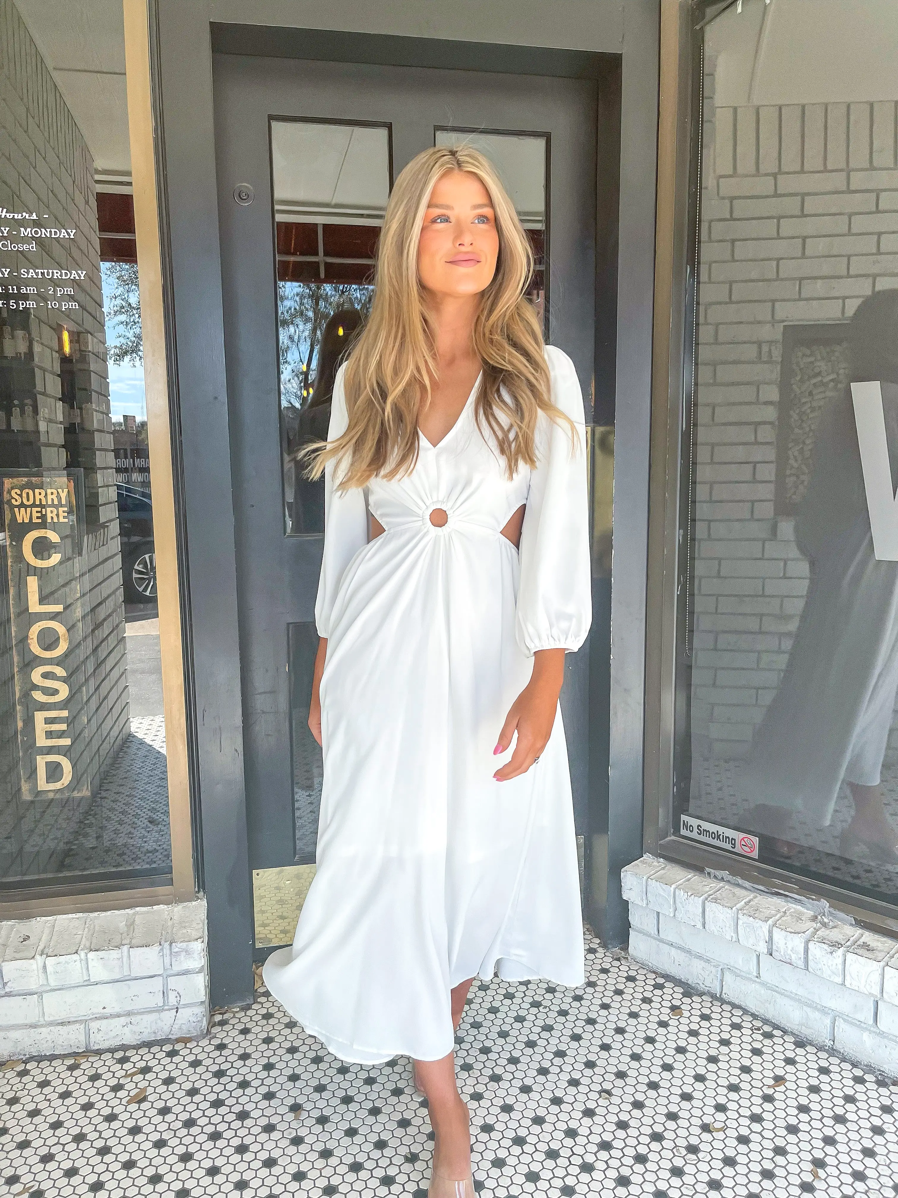 O-Ring Maxi Dress - Off White