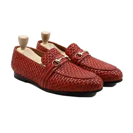 Predator - Men's Oxblood Hand Woven Leather Loafer