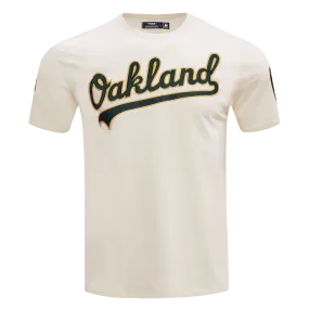 PRO STANDARD Oakland A's Tackle Twill Sj Tee (LOA136304)-EGGSHELL