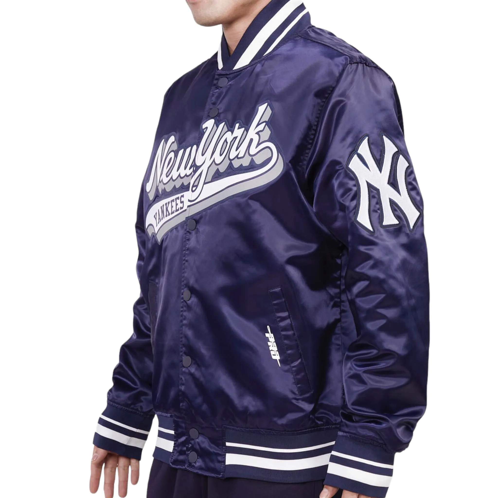 PRO STANDARD: Yankees Script Satin Jacket