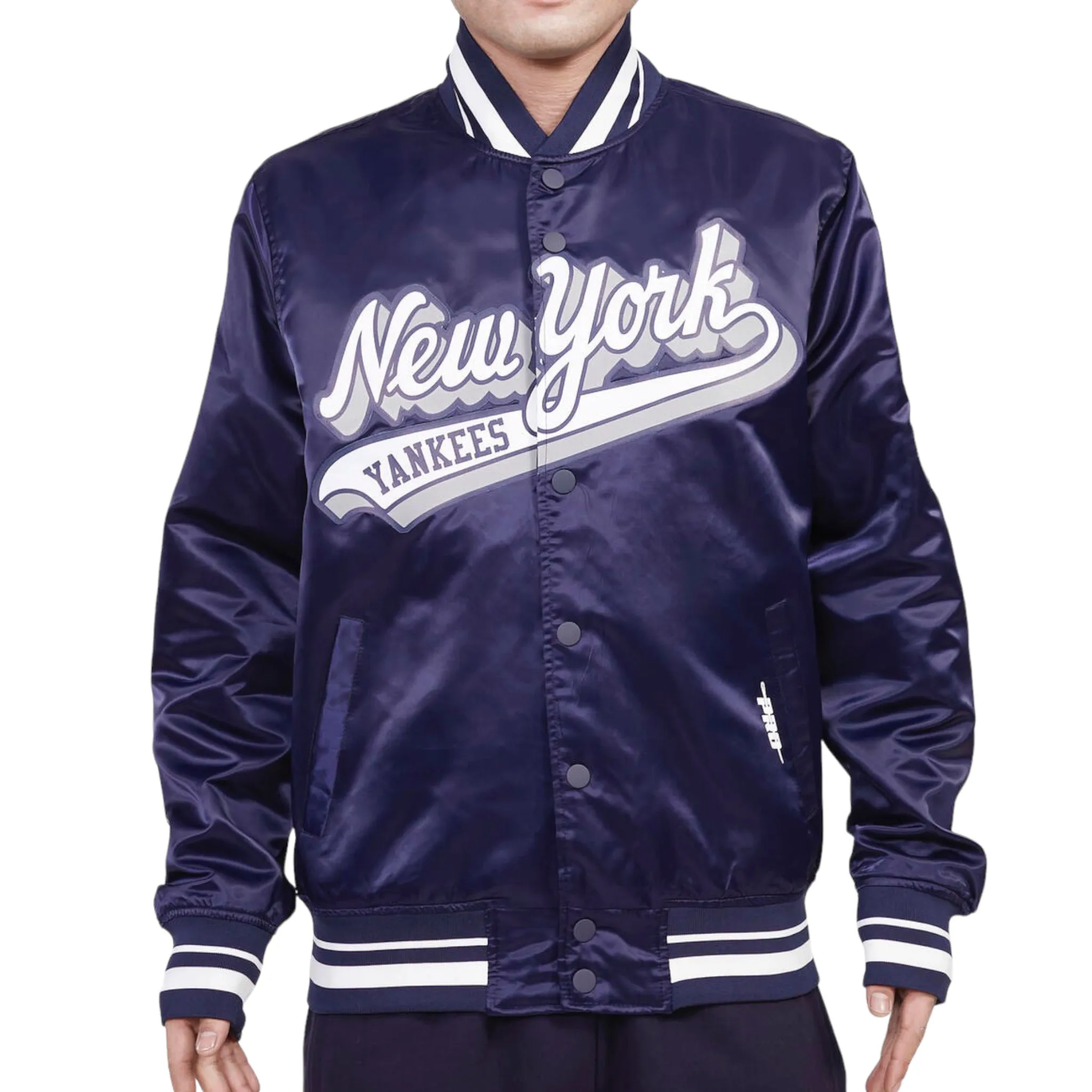 PRO STANDARD: Yankees Script Satin Jacket