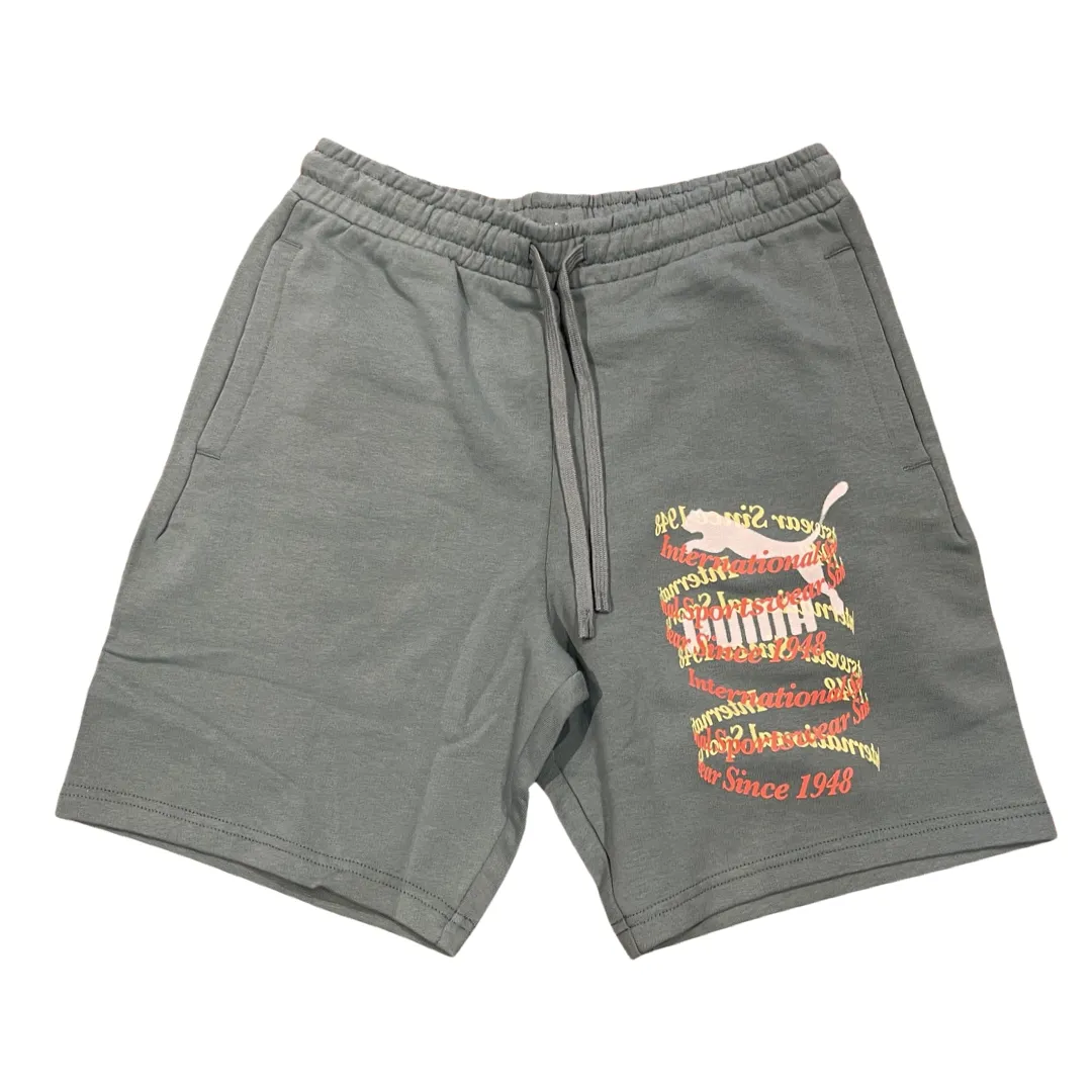 Puma CLASSIC 8 GRAPHIC SHORTS Men’s -ADRIATIC - VEPOR GREY