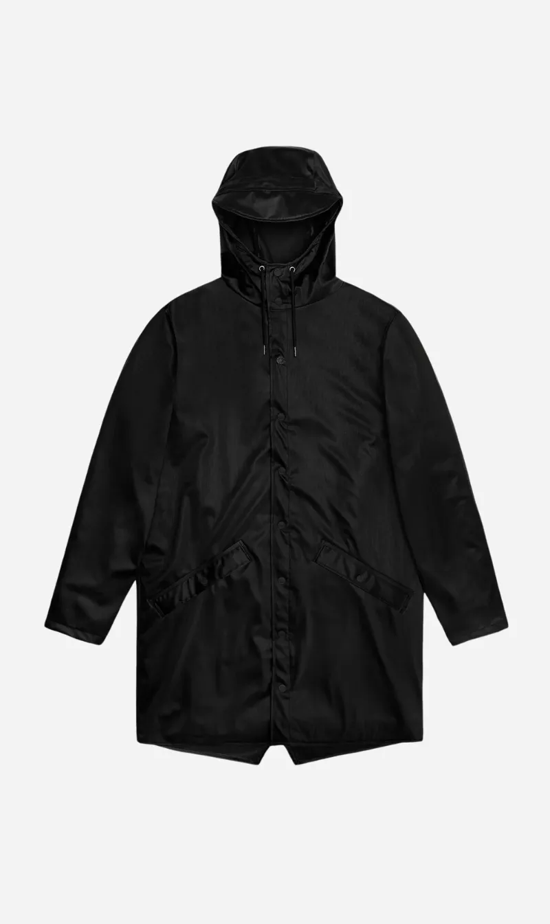  Rains      Long Jacket - Black Grain 