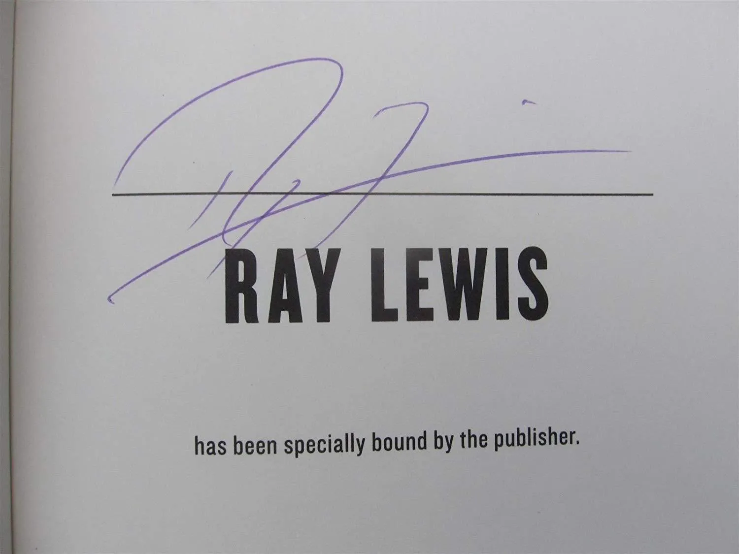 Ray Lewis Ravens signed Book I Feel Like Going On 1st Printing