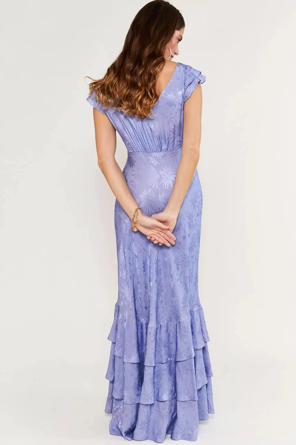 Rixo Ossy Jacquard Maxi Dress