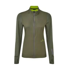 Ronhill Tech Hyperchill Jacket Womens | Khaki/citrus