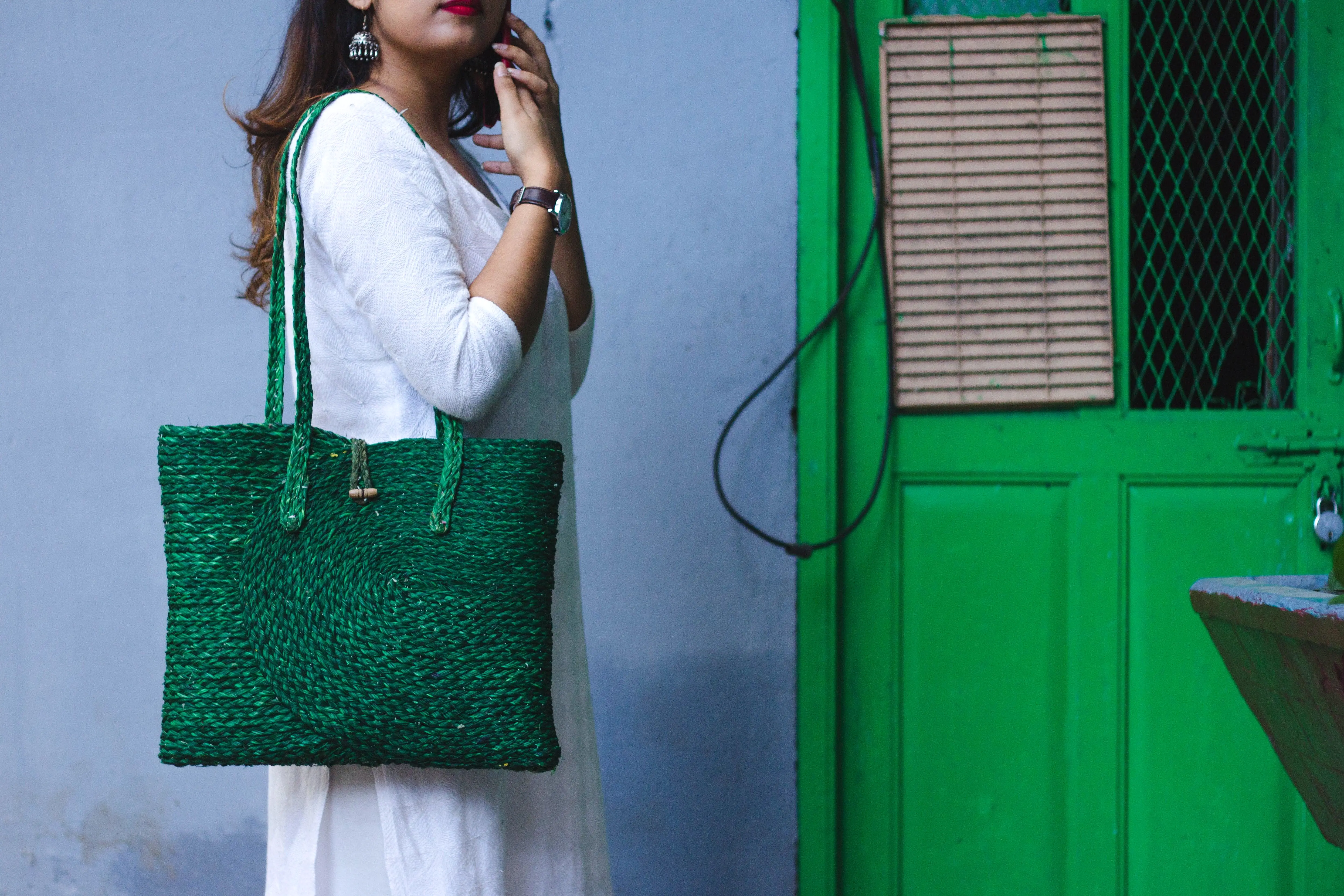 Sabai bag - green laptop bag