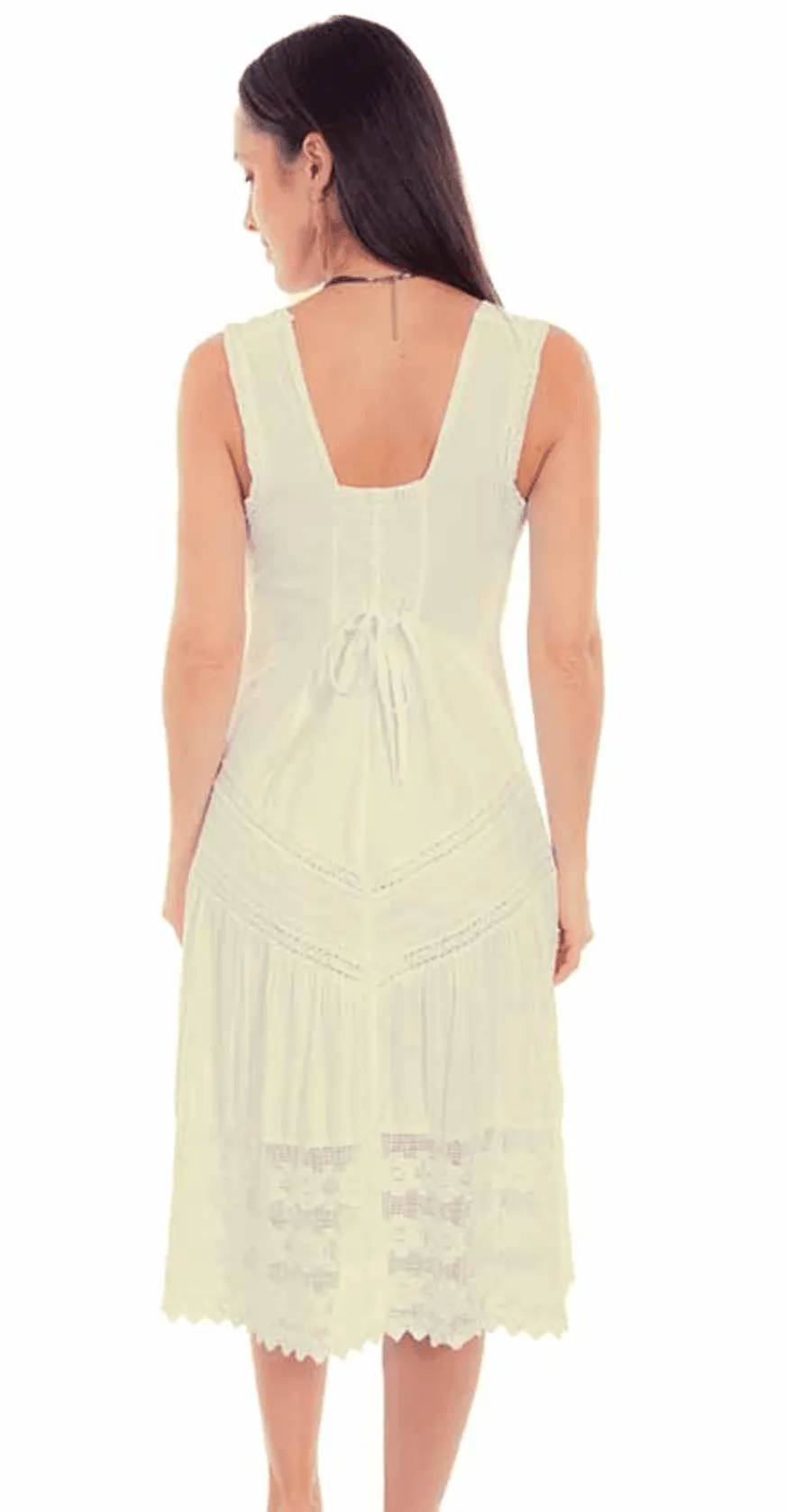 Scully Women’s Cantina Vanilla Sleeveless Lace Embroidery Dress PSL-269 VAN