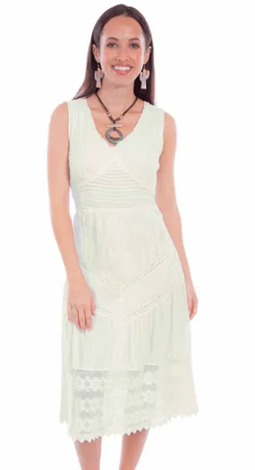 Scully Women’s Cantina Vanilla Sleeveless Lace Embroidery Dress PSL-269 VAN