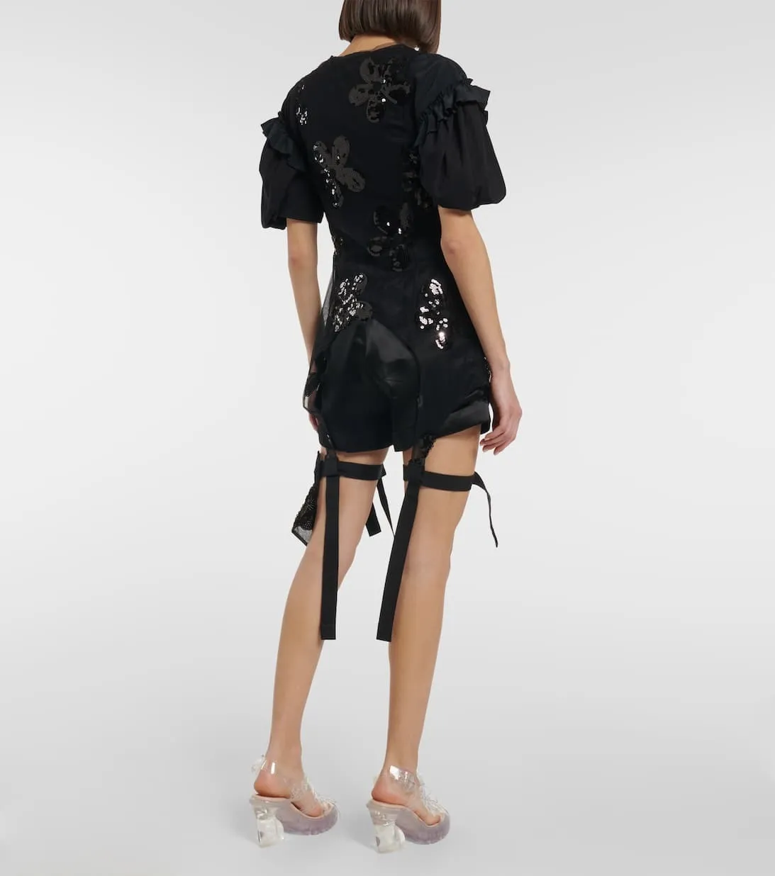 Simone Rocha  |Flower Patterns Sleeveless U-Neck Medium Lace