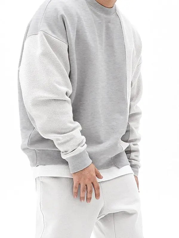 Solid Crew Neck Men Sweatshirt