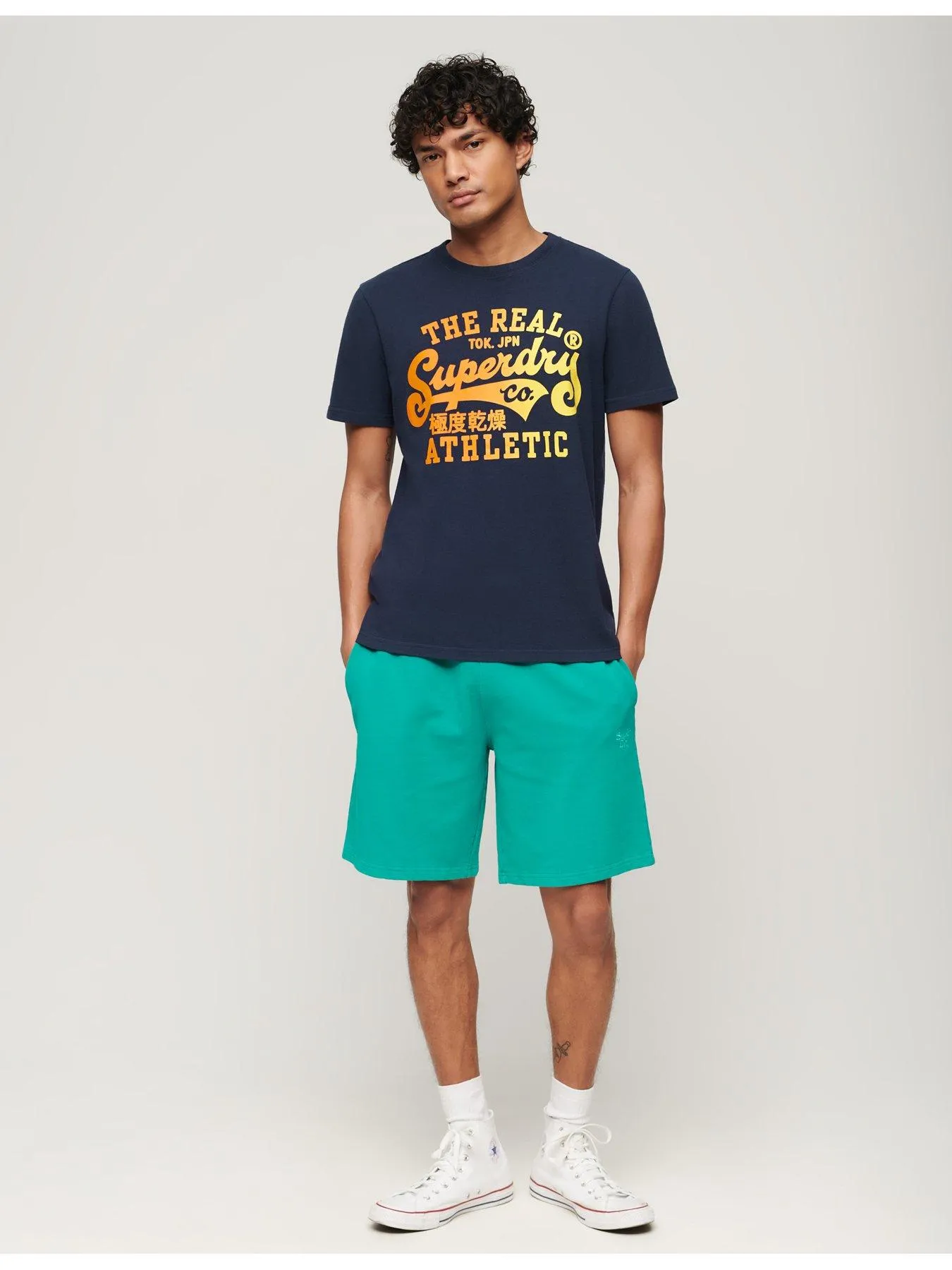 Superdry Reworked Classic Graphic Logo T-Shirt - Navy