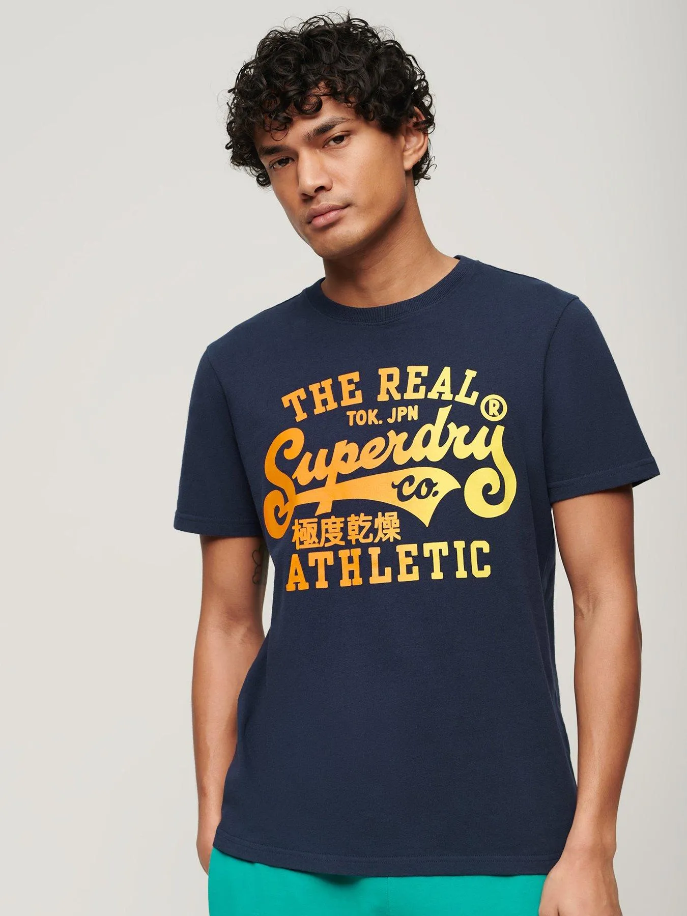 Superdry Reworked Classic Graphic Logo T-Shirt - Navy