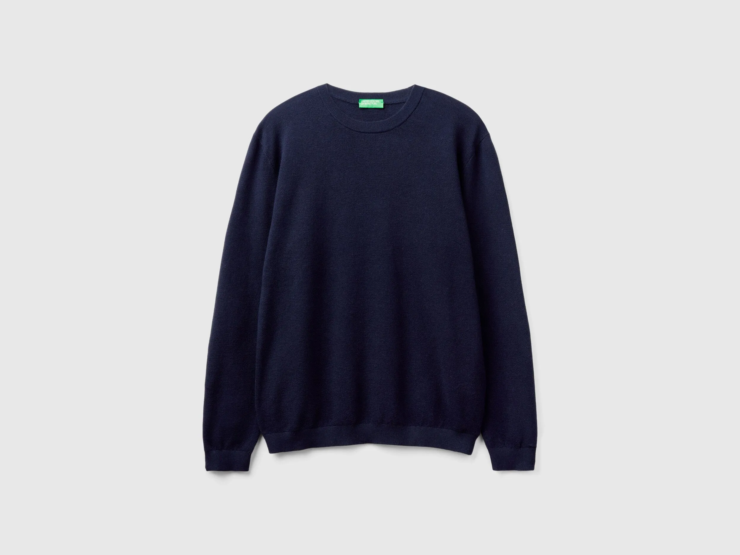 Sweater in cashmere blend - Dark Blue | Benetton