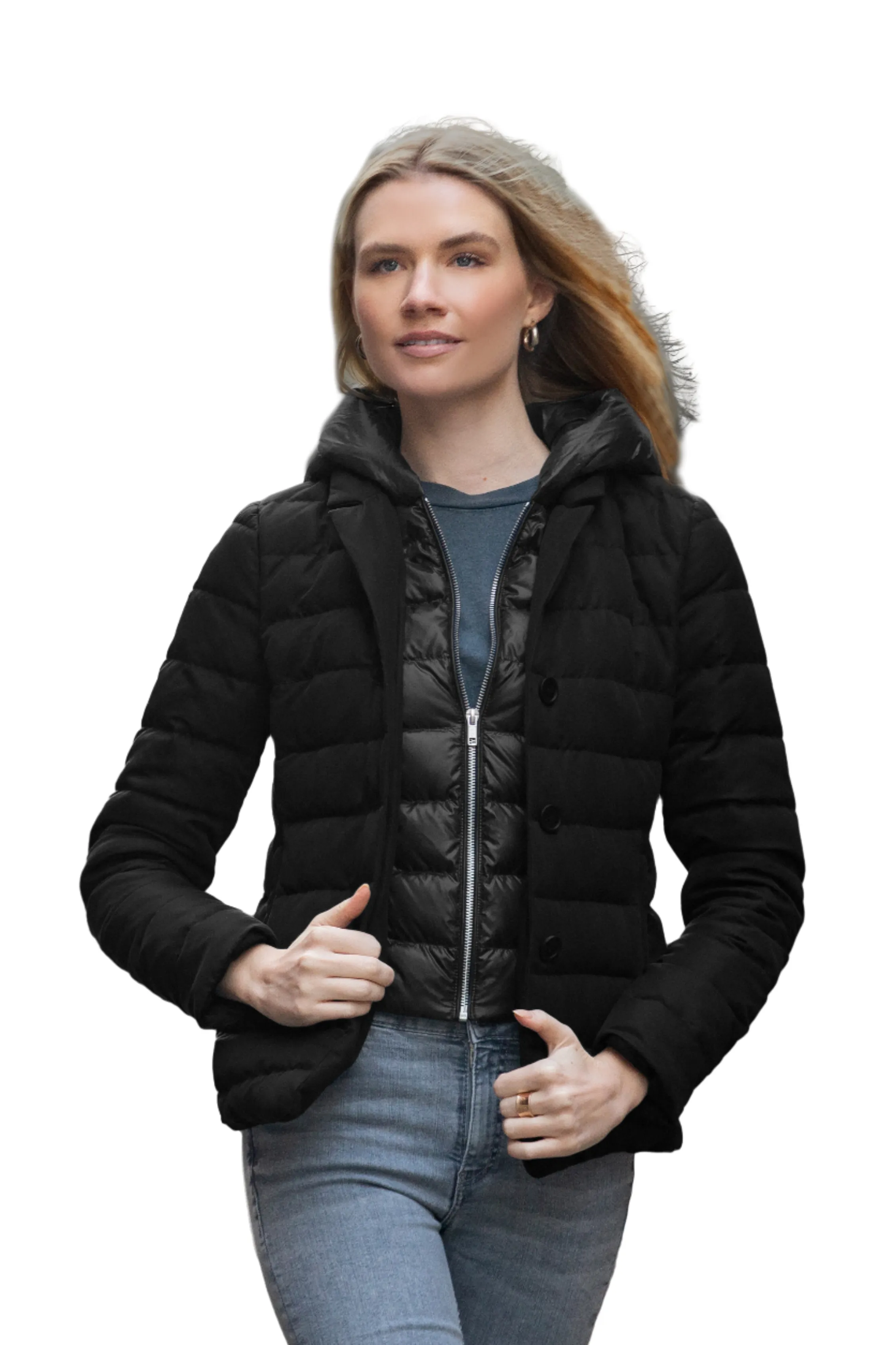 The Devon 2-1 Down Jacket with removable hood