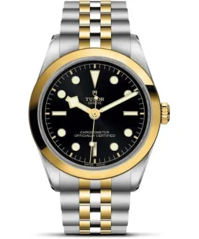 TUDOR Black Bay 36 S & G Black Dial Yellow Gold Bezel Steel Women's Watch M79643-0001