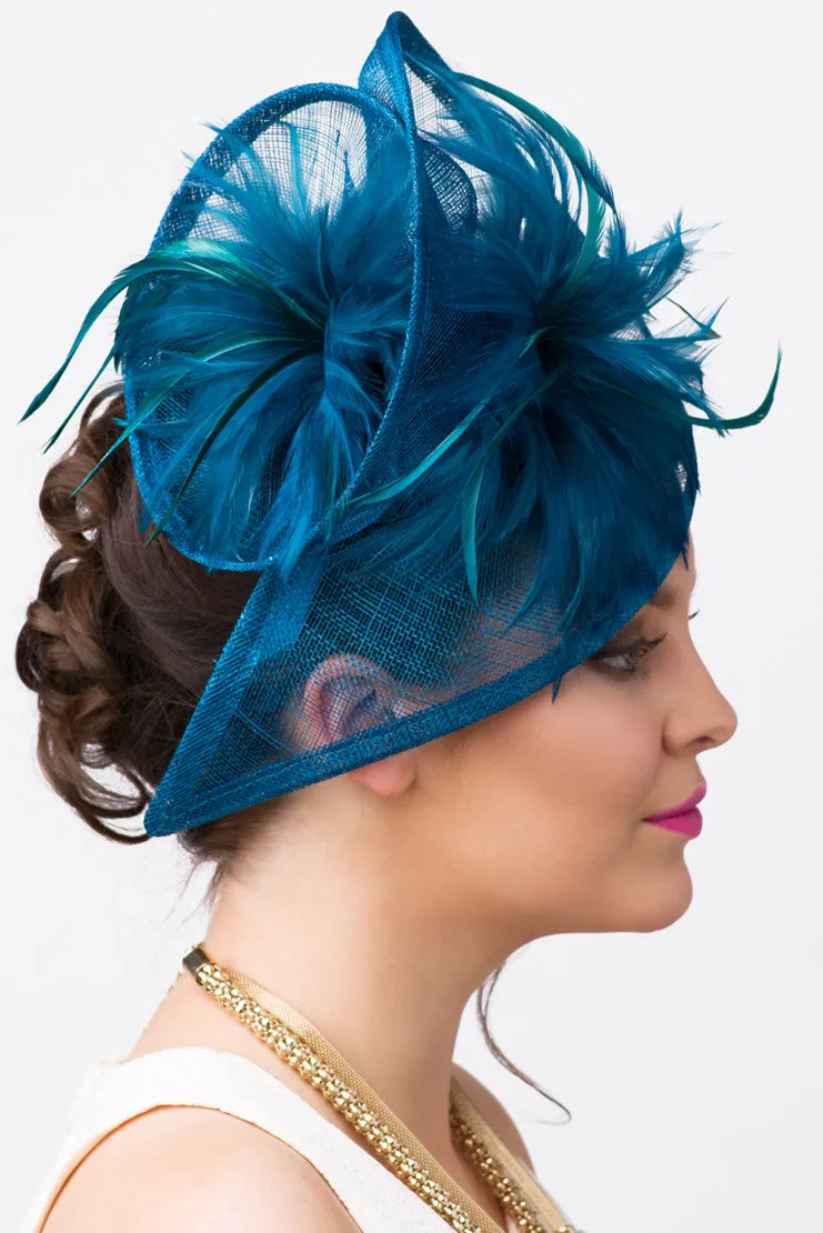 Victoria Fascinator - Teal