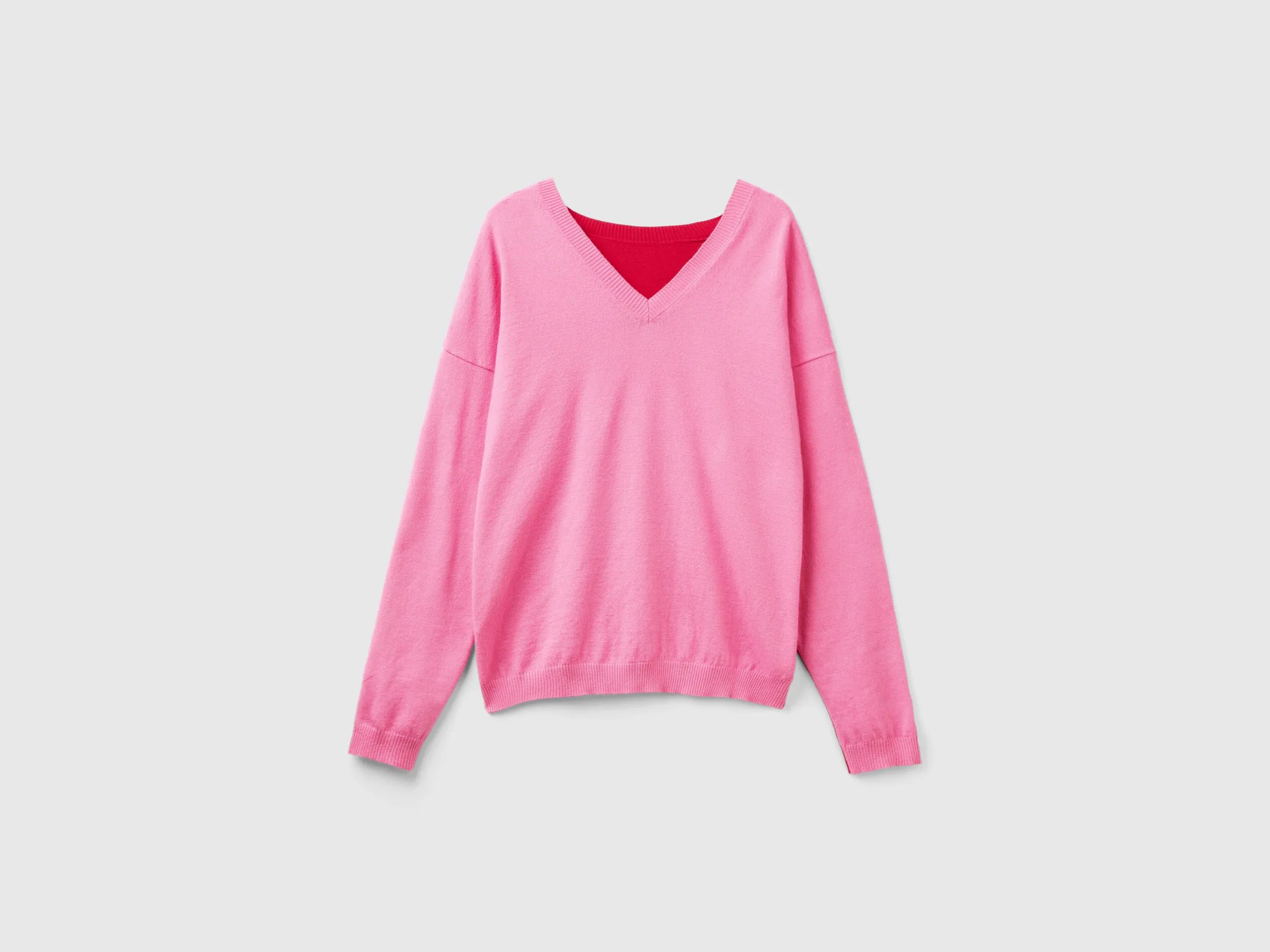 Viscose blend sweater - Cyclamen | Benetton