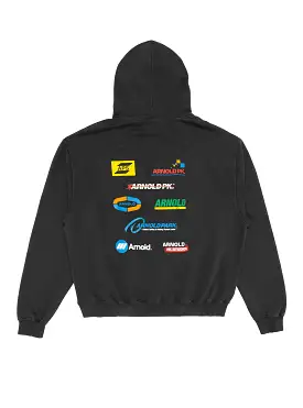 Welding Multi Logo Hoodie Faded Black