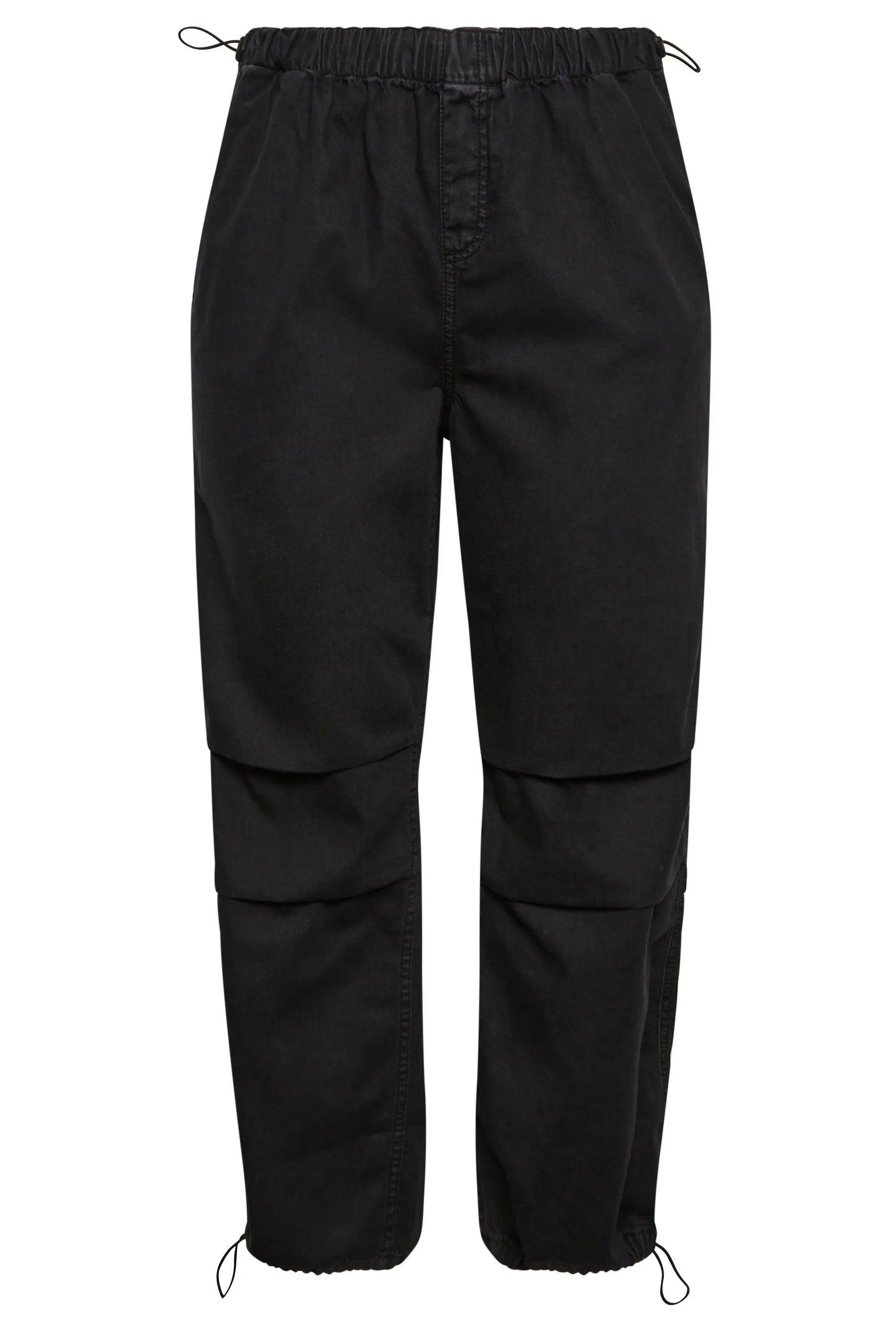 YOURS Curve Black Denim Parachute Jeans