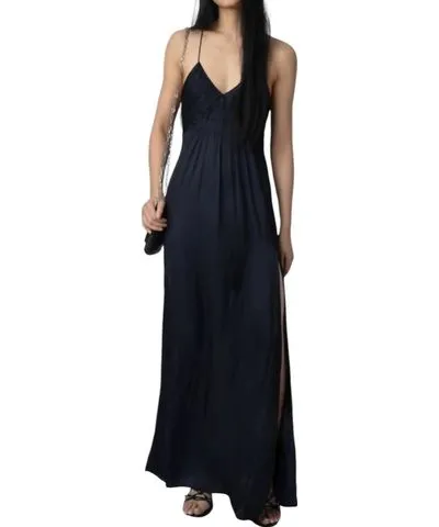 Zadig & Voltaire Rayonne Satin Maxi Dress